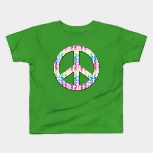 Rainbow Tie Dye Peace Kids T-Shirt